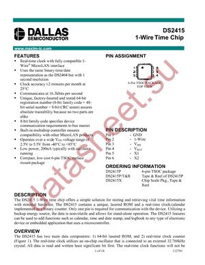 DS2415P+ datasheet  